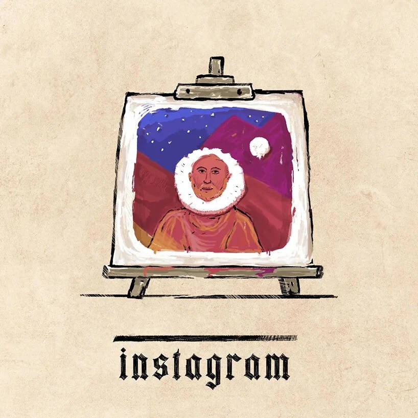 Veja-logos-de-apps-famosos-em-estilo-medieval-01 Logo do Instagram em estilo medieval