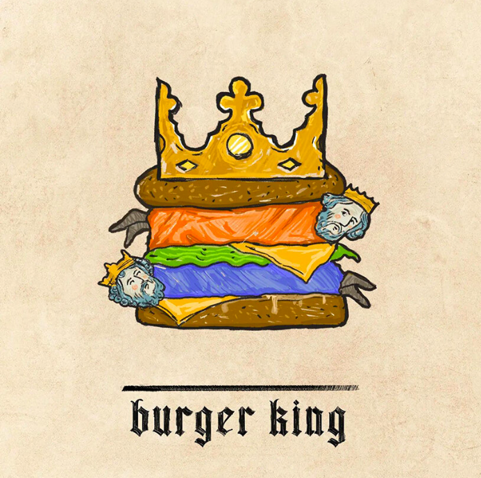 Veja-logos-de-apps-famosos-em-estilo-medieval-08 Logo do Burger King em estilo medieval