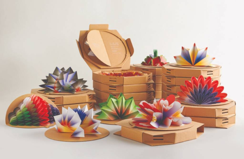 caixa-pizza-origami-05 Caixas de pizza com flores pop-up