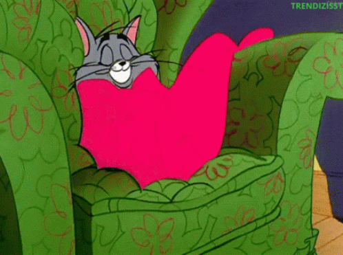edredom-coberta-gif-tenor-sofa Gif de gato se aconchegando em coberta em poltrona verde