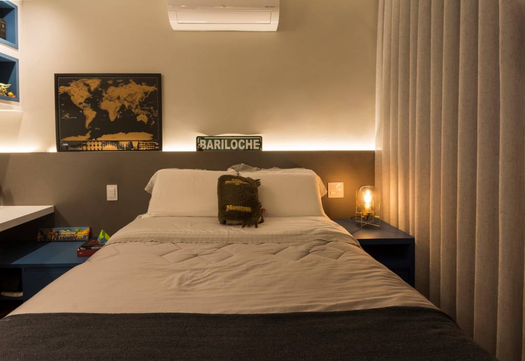 Iluminação confira as dúvidas mais frequentes Emerson Rodrigues (4) Quarto de casal iluminado por luz quente suave.