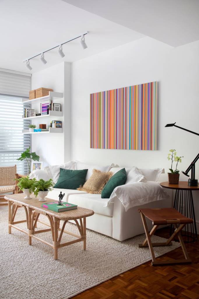ape-de-85-m2-para-jovem-casal-tem-decor-jovem-despojada-e-cozy (5) Apê de 85 m² para jovem casal tem décor jovem, despojada e cozy. Projeto de Brise Arquitetura.