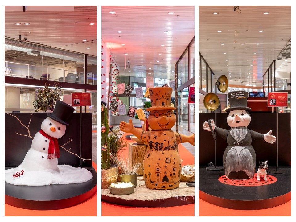 Natal: mostra em São Paulo traz 40 versões de bonecos de neve