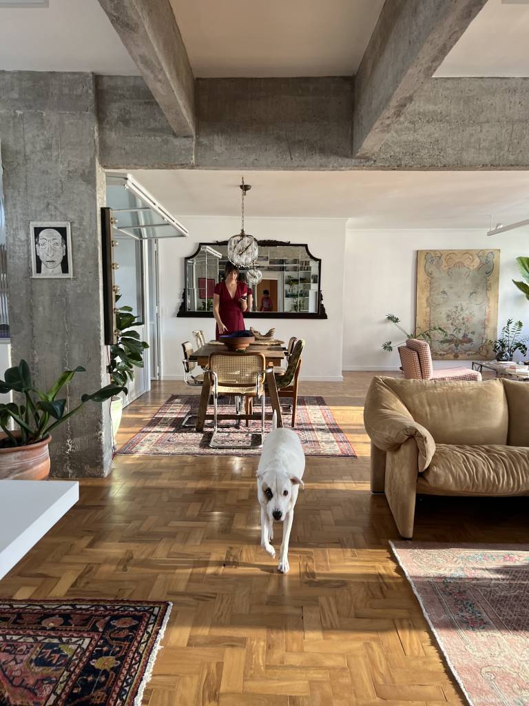 pecas-vintages-garimapadas-ape-de-160m-mana-arquitetura-fotos-Rafaela Paoli-21 Móveis vintage; móveis garipados; móveis de segunda mão; decoração vintage; sala de estar e jantar