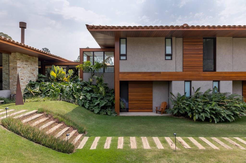 Casa campo vista natureza todos ambientes Gilda Meirelles Arquitetura jardim varanda paisagismo fachada