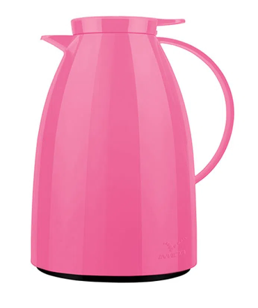 barbie-garrafa Bule Viena com Gatilho 1L Rosa Azaleia Invicta é um clássico. Com 1 litro é ideal para uso doméstico e institucional servindo café ou chá com estilo. Desenvolvido para melhor conservação dos líquidos quentes e frios, possui rolha dosadora, bico corta gota, além de ser um item indispensável, prático e resistente. Garantia de 3 meses e com conservação térmica de 5 horas para líquidos quentes e 10 horas para líquidos frios.