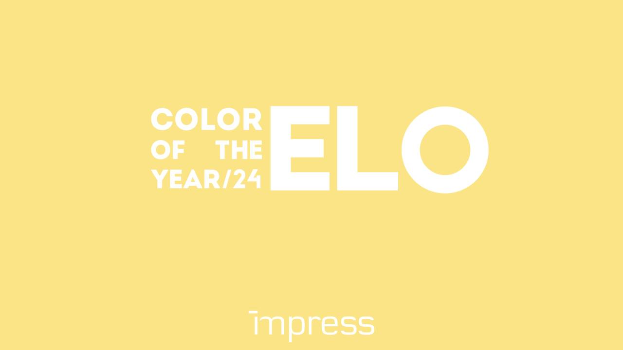 Elo, tom amarelo amanteigado, é a Cor do Ano 2024 da Impress Decor