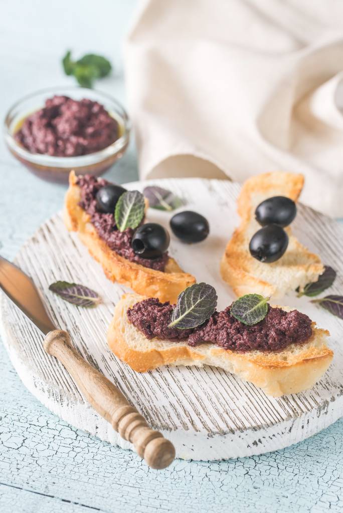 Toasts,With,Black,Olive,Pate Toasts,With,Black,Olive,Pate