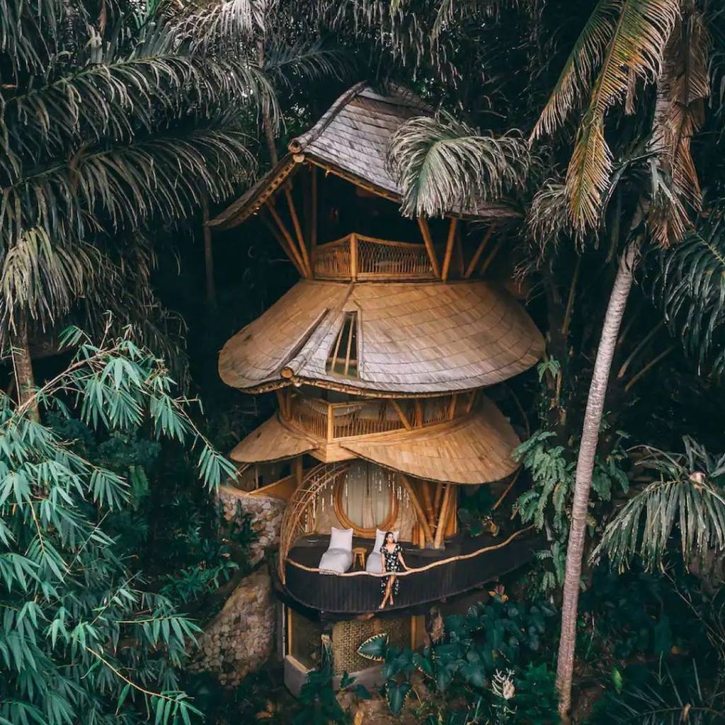 Eco Bamboo House. Photo courtesy of Airbnb Casa Eco Bamboo (Abiansemal, Indonésia)