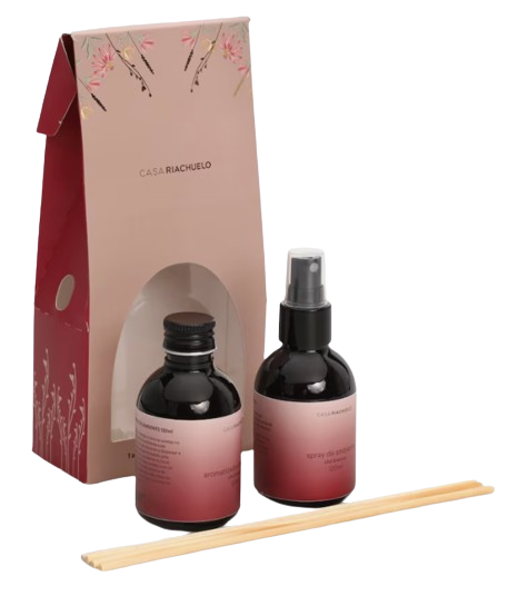 Kit aromatizador ch&aacute; branco 120ml + Spray