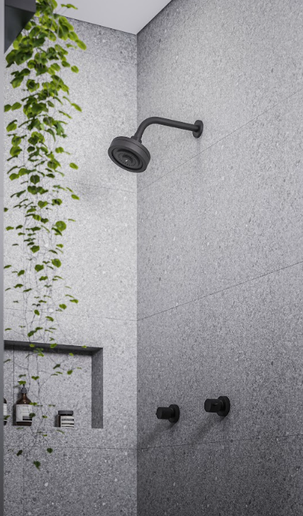 Limpeza de chuveiros e duchas: veja como fazer a higienização adequada. Na foto, banheiro.