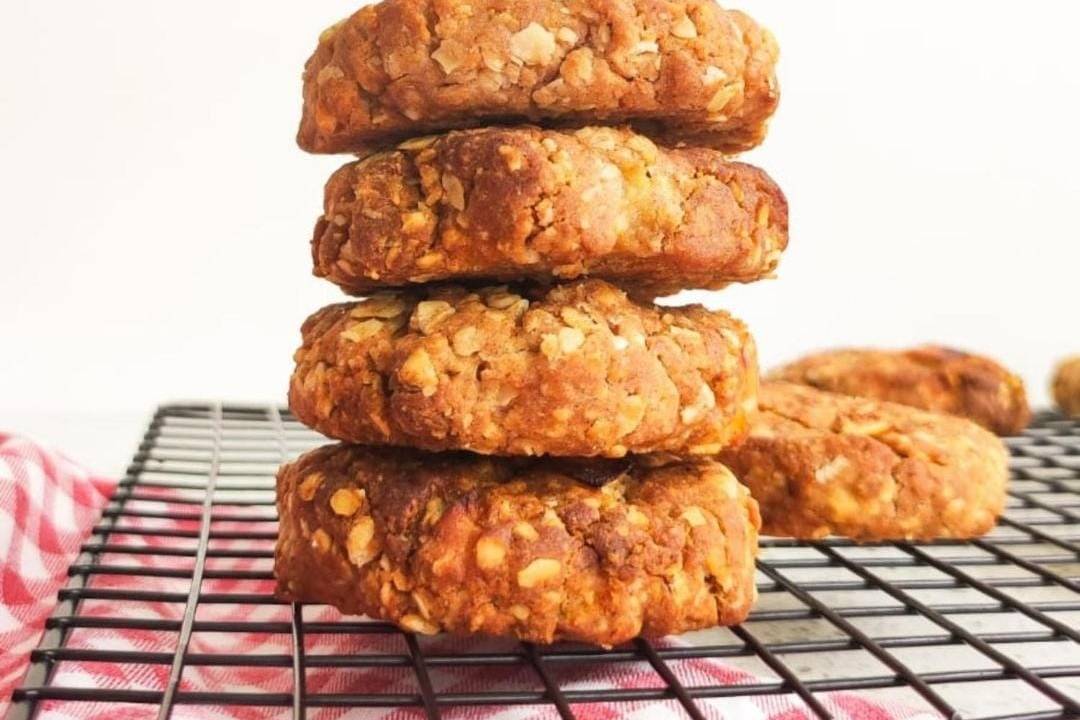 Receita de cookie vegano de maçã de 15 minutos
