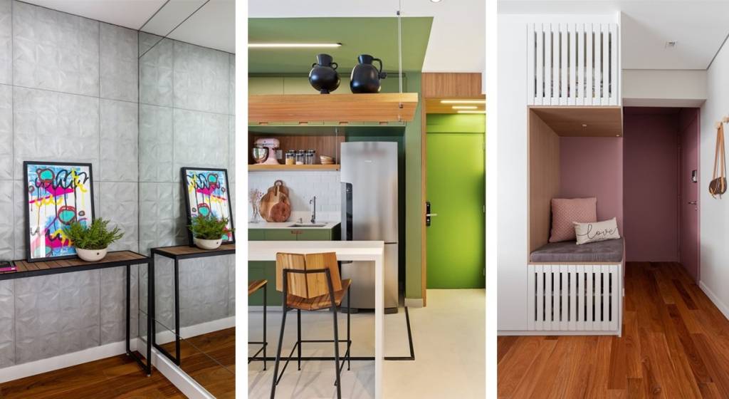 Hall de entrada: 8 ideias inspiradoras com cores, chapeleiras e marcenaria