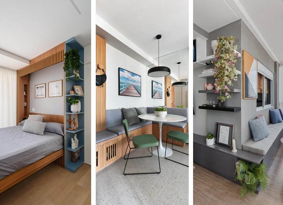 De bancos com baús até camas ocultas: 9 projetos com soluções criativas e funcionais de marcenaria