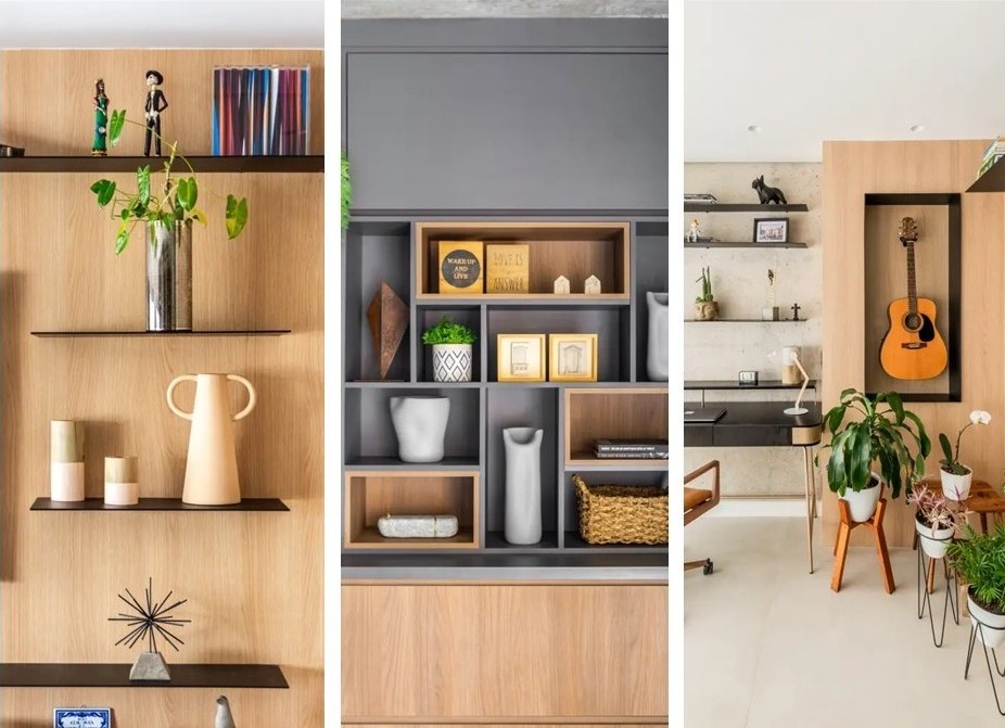 8 projetos que usam nichos e prateleiras de forma bonita e criativa!
