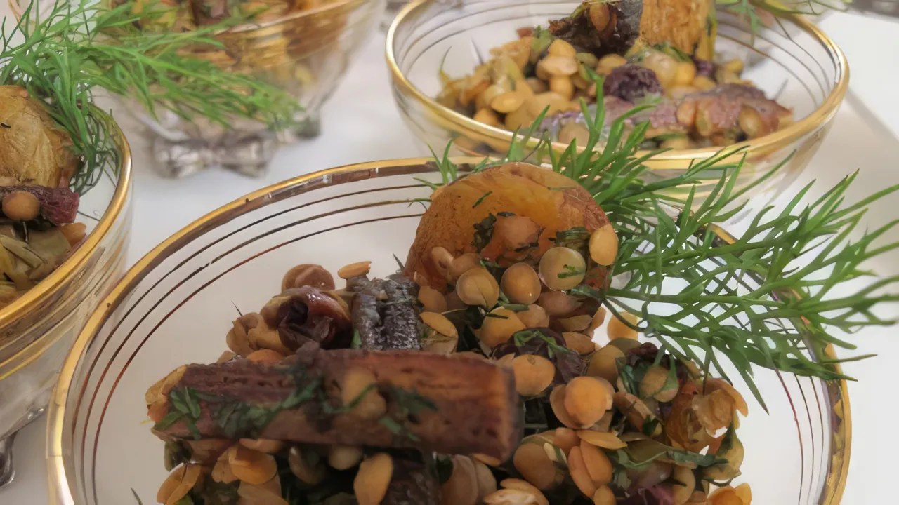 Receita de salada de lentilha