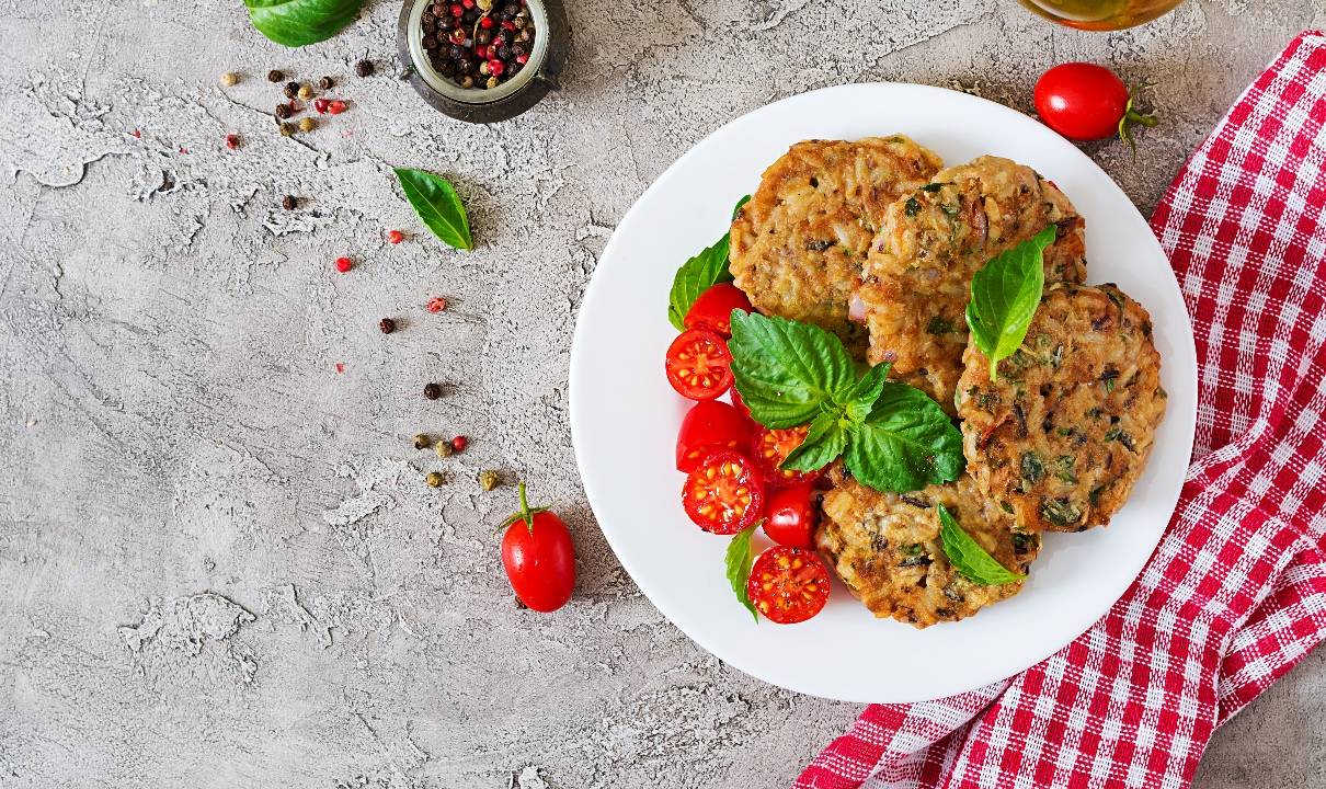 Hambúrguer de grão de bico vegano