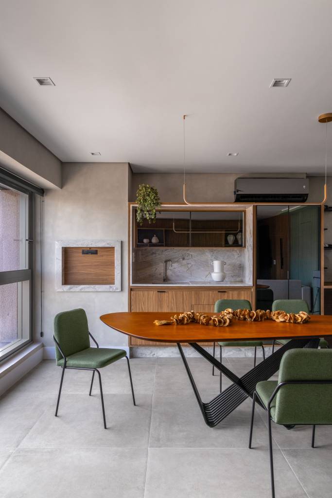apartamento-89-m-tem-toques-de-verde-madeira-e-marmore-sa-arquitetura-11-gourmet Apartamento 89 m² tem toques de verde, madeira e mármore. Projeto de SA Arquiteura.