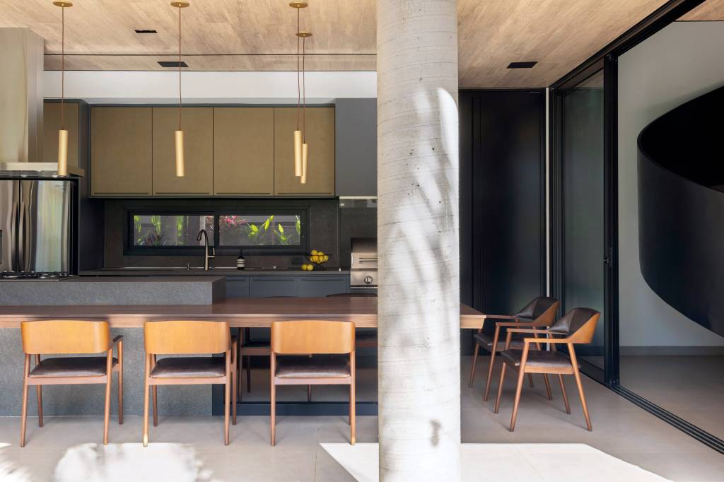 dois-blocos-sobrepostos-perpendiculares-formam-fachada-de-casa-elegante-wa-arquitetura-07 Dois blocos sobrepostos perpendiculares formam fachada de casa elegante. Projeto de WA Arquitetura.