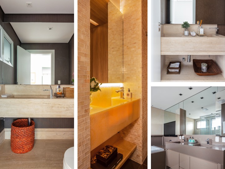 5 lindos projetos de banheiros e lavabos com cubas esculpidas