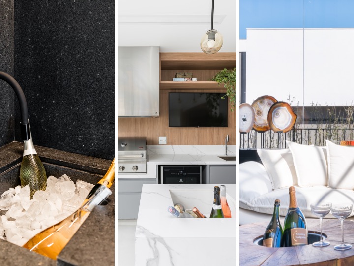 Champanheiras embutidas na decoração são a nova tendência! Veja 5 usos criativos: