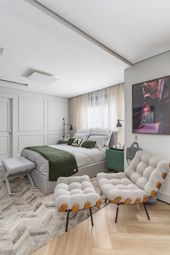 Tendência: veja projetos modernos com o versátil verde-oliva. Projeto de Spaço Interior.