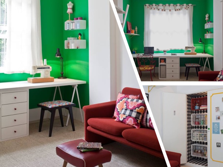 Ateliê de costura e home office juntos: veja um projeto com ideias criativas