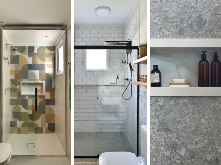 Box de banho como destaque: conheça tendências com esses banheiros modernos