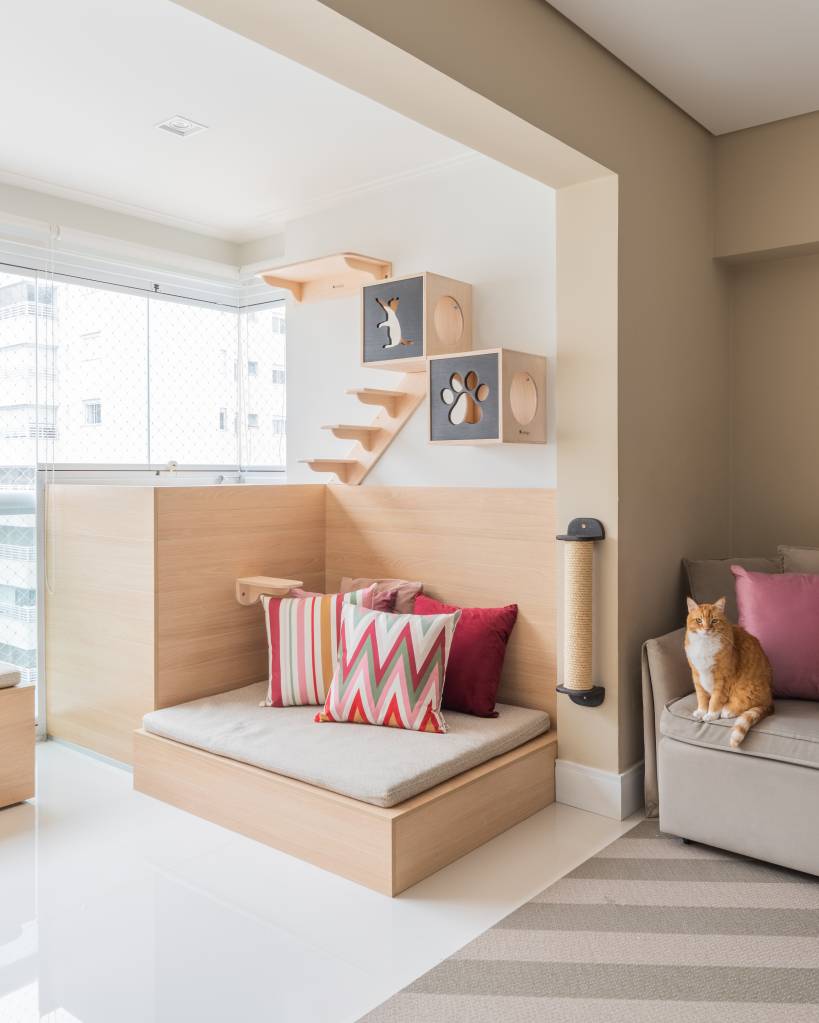 Dia dos Pets: 5 projetos com cantinhos exclusivos para cães e gatos. Projeto de Cristiane Schiavoni.