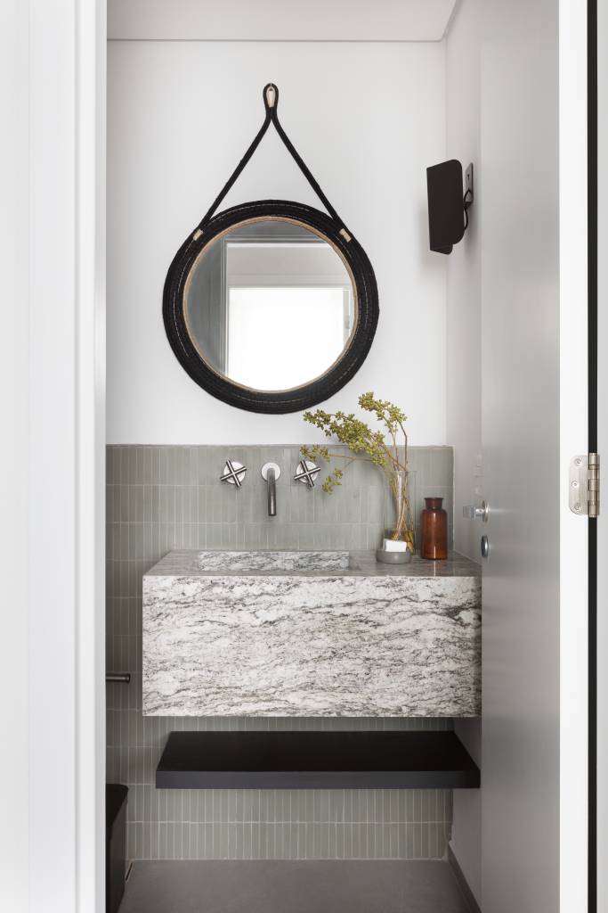 Espaço perfeito: design de um apartamento de 48 m² equilibra trabalho e lazer. Projeto de Estúdio NIMO.