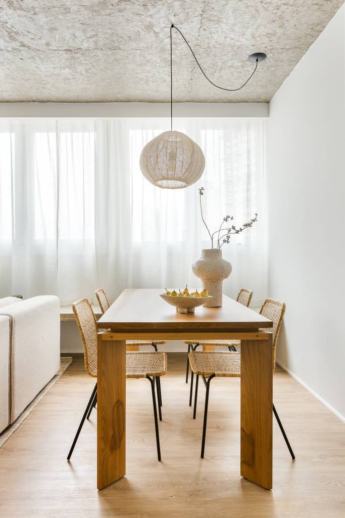 Espaço perfeito: design de um apartamento de 48 m² equilibra trabalho e lazer. Projeto de Estúdio NIMO.