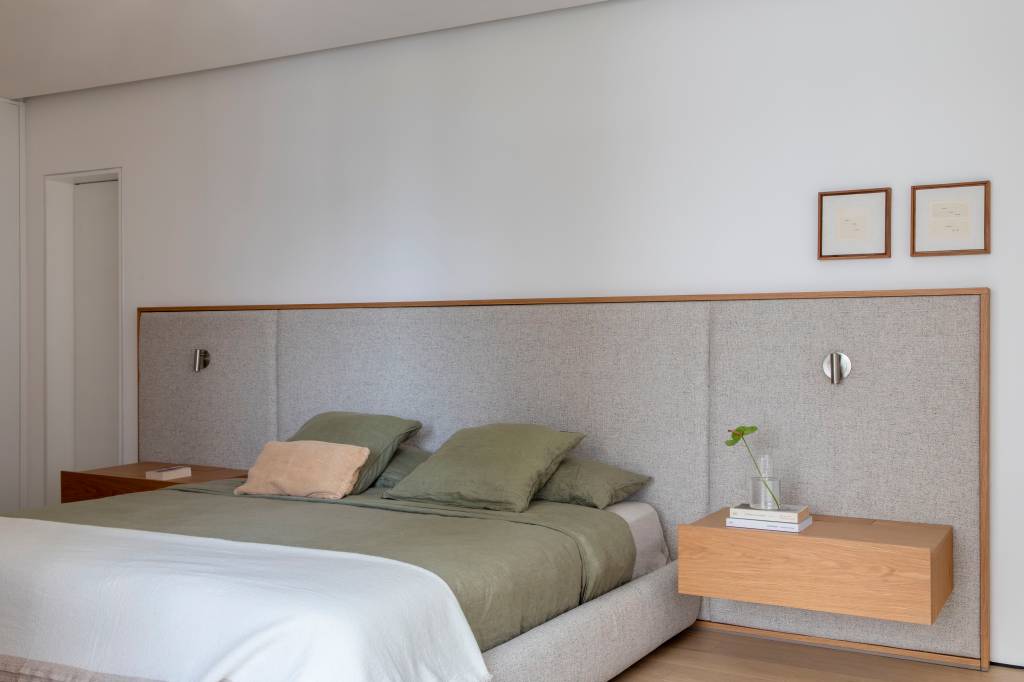 Após demolição, apartamento de 220 m² ganha projeto clean e atemporal. Projeto Vangii Guerra