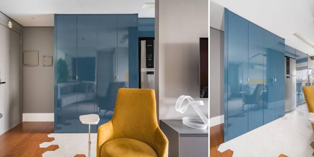 Lavanderias discretas ou invisíveis para apartamentos pequenos. Projeto de Spaço Interior.