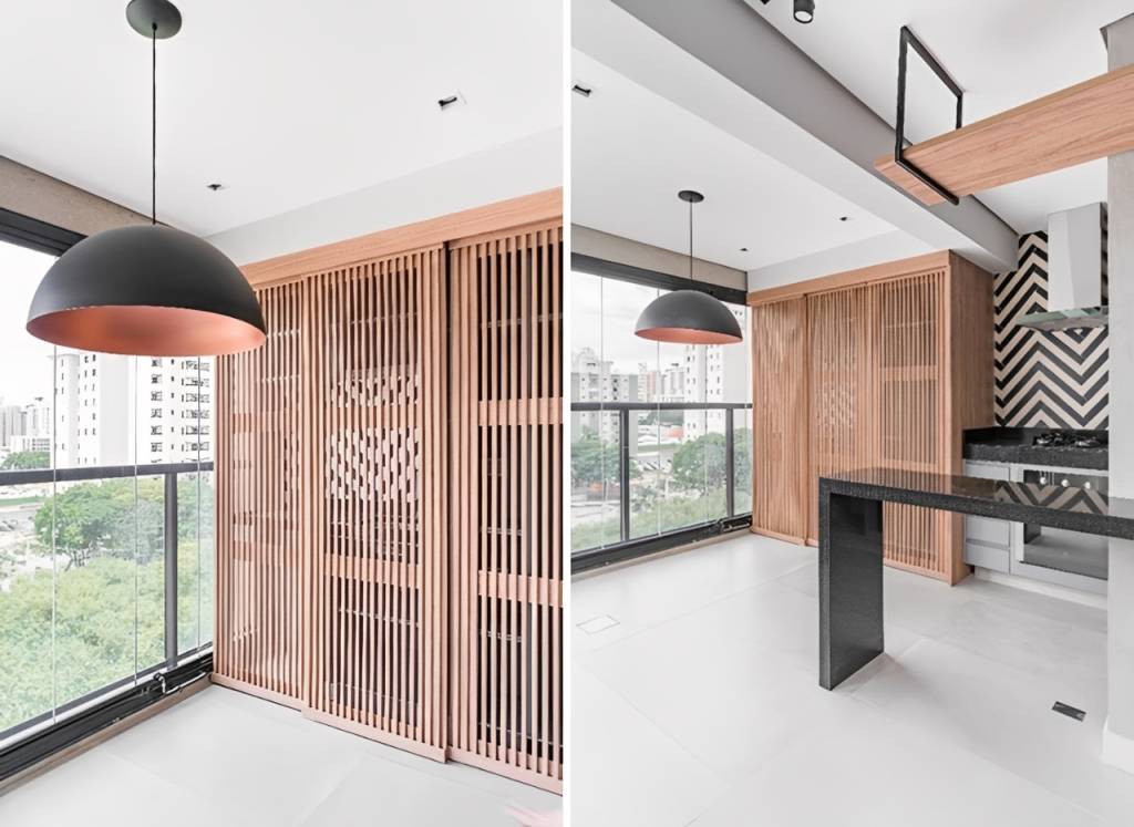 Lavanderias discretas ou invisíveis para apartamentos pequenos. Projeto de Spaço Interior.