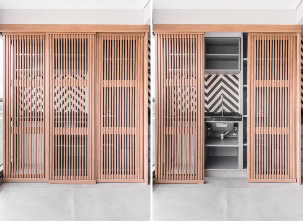 Lavanderias discretas ou invisíveis para apartamentos pequenos. Projeto de Spaço Interior.