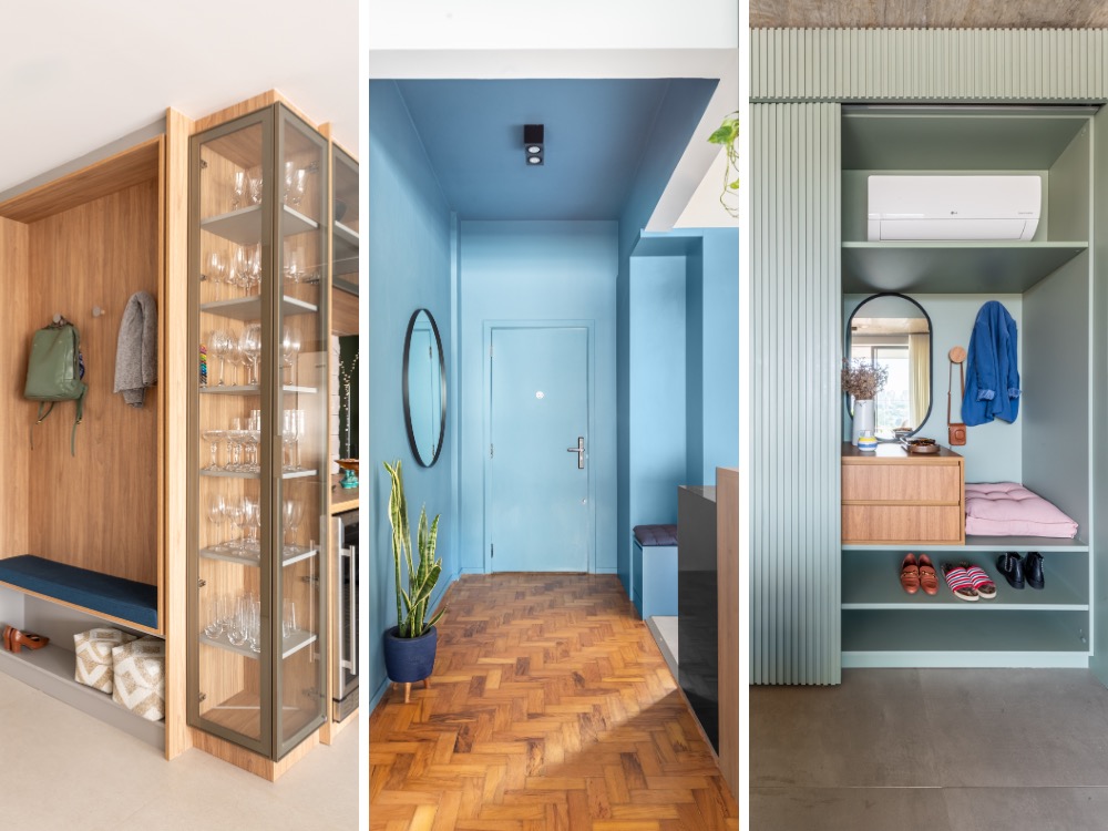 8 projetos com halls de entrada surpreendentes e inteligentes